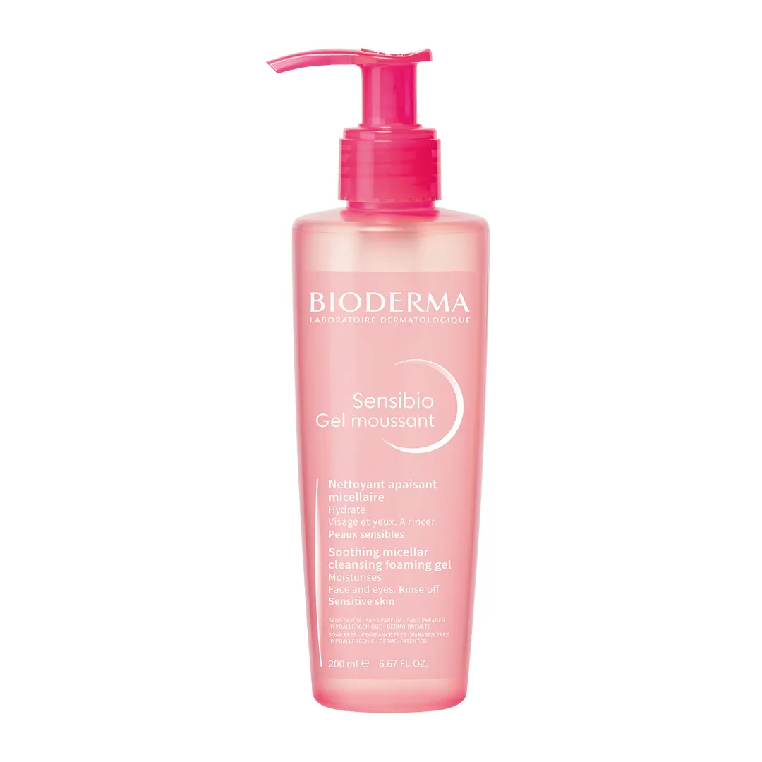 Gel spumant calmant si hidratant Sensibio, 500 ml, Bioderma