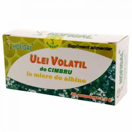 Ulei volatil de Cimbru in miere de albine, 30 monodoze, Hofigal