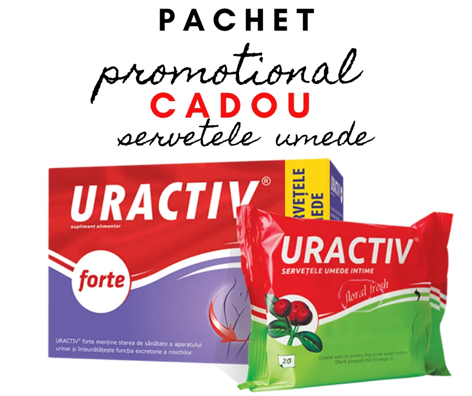 URACTIV FORTE X 10 CAPSULE + SERVETELE UMEDE CADOU