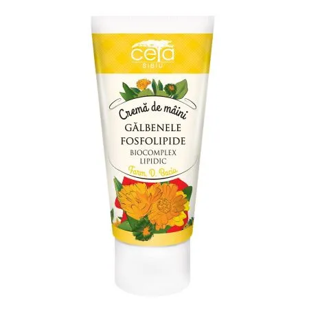 Crema de maini cu extract de galbenele si fosfolipide, 50 ml, Ceta Sibiu