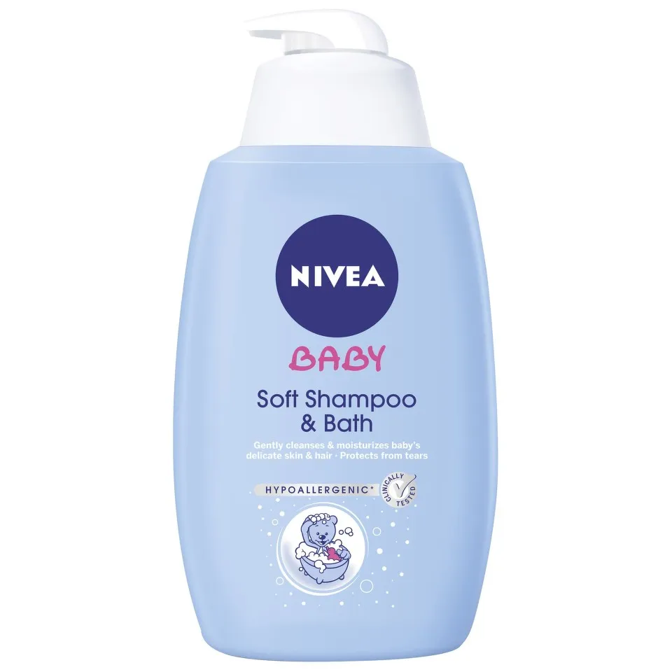 NIVEA 86292 BABY SOFT SHAMPOO BATH CU POMPITA 750ML