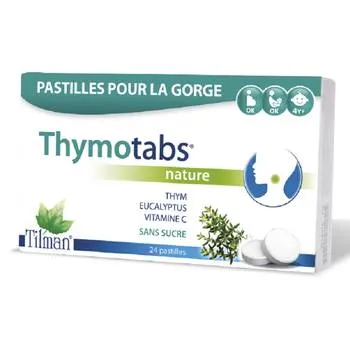 Thymotabs nature cu vitamina C, 24 comprimate, Tilman