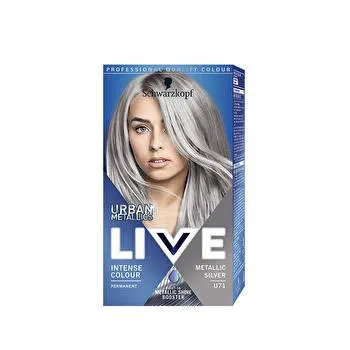 Vopsea de par permanenta U71 Metallic Silver, 142,5ml, Live