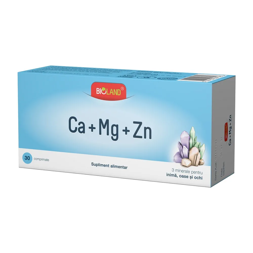 Ca + Mg + Zn , 30 comprimate (Biofarm)