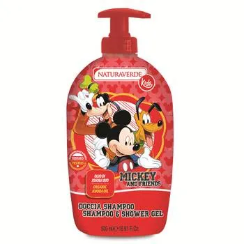 Sampon si gel de dus Disney Mickey, 500ml, Naturaverde