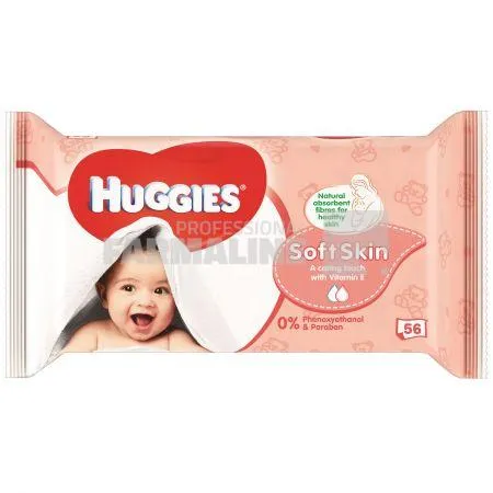 Huggies Soft Skin Servetele umede 56 bucati