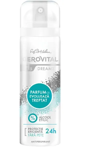 Deodorant antiperspirant spray H3 Dreams, 150 ml, Gerovital 3771