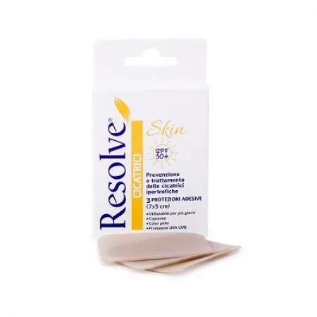 Plasture cicatrici Resolve Skin SPF50+, 7x5 cm, 3 bucati, Pietrasanta Pharma