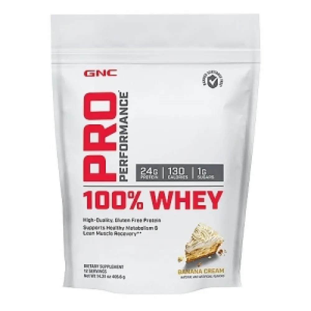 100% Proteina din zer cu aroma de banane (405.6 grame), GNC PRO PERFORMANCE