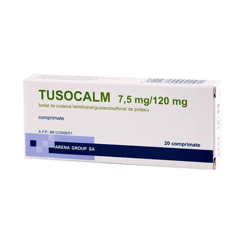 Tusocalm 7,5mg/120mg x 20cp