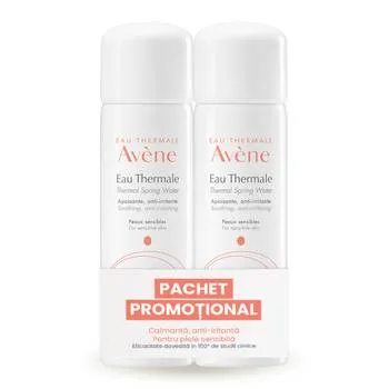 Pachet Apa termala spray, 50ml + 50ml, Avene