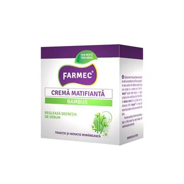 Farmec Crema matifianta cu Bambus  ten mixt/gras 50 ml