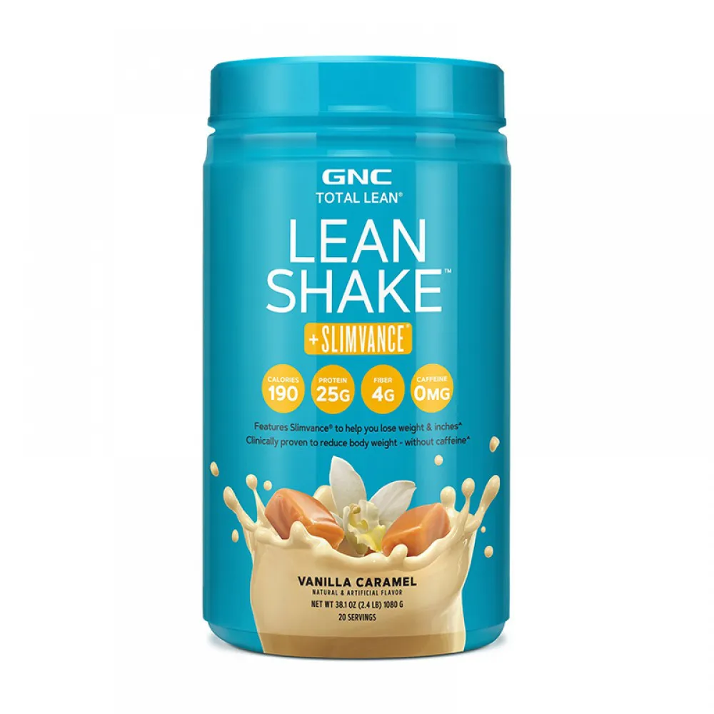 Lean Shake + Slimvance cu aroma de vanilie si caramel (1080 grame), GNC Total Lean