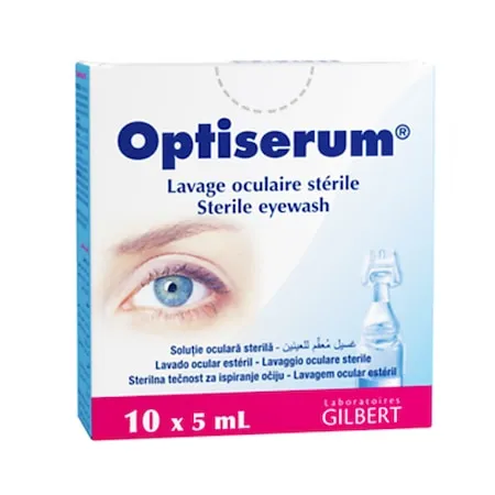 Optiserum solutie oculara sterila 5ml x 10 unidoze