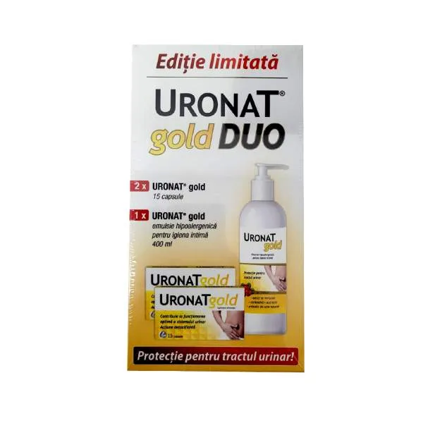 ZDROVIT URONAT GOLD SET X 30 CAPSULE + EMULSIE HIPOALERGENICA IGIENA INTIMA 400 ML