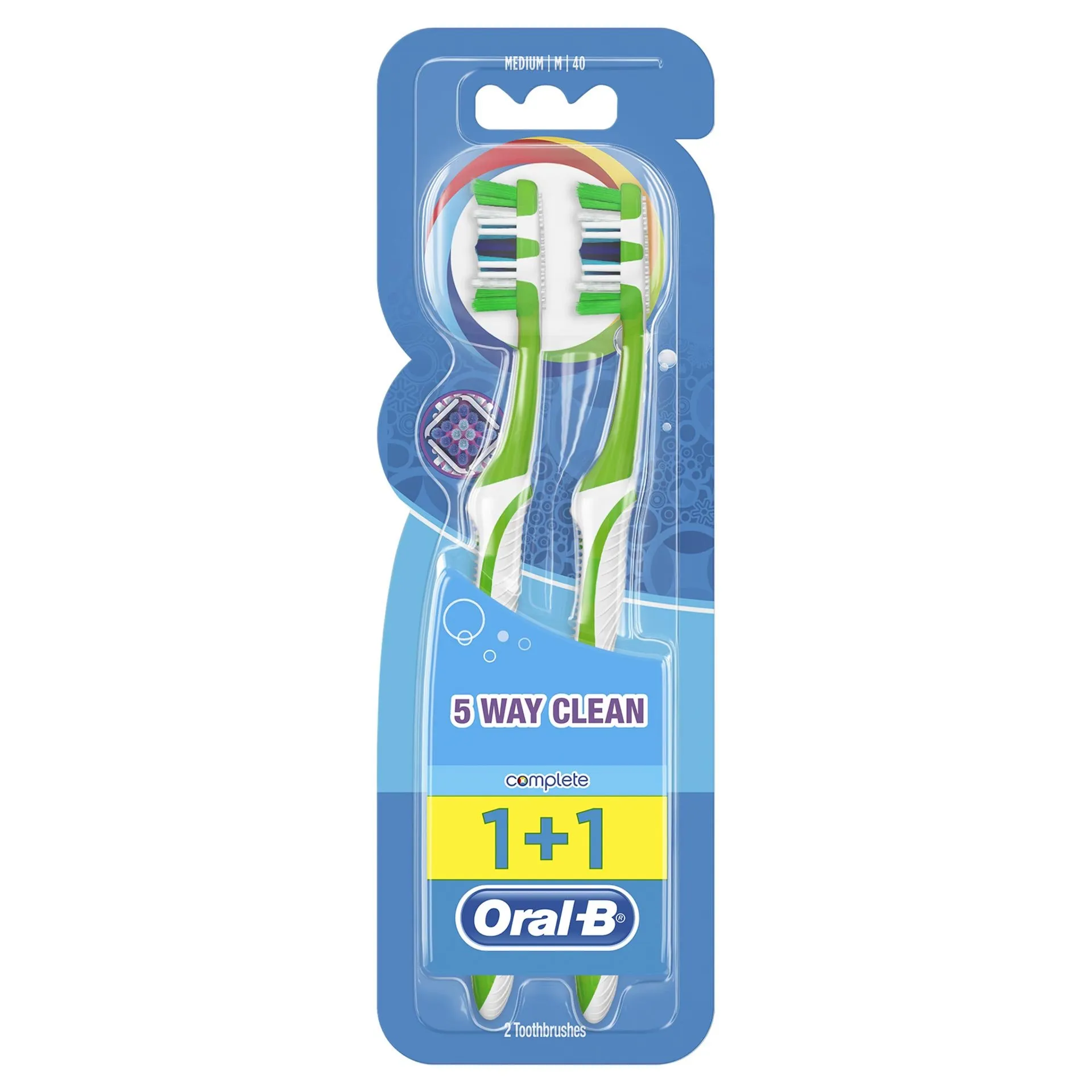 Oral B Complete 5 Way Clean Periuta de dinti 40 Medium 1+1 Gratis
