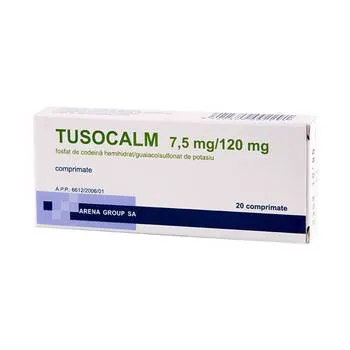 Tusocalm, 7.5mg/120mg, 20 comprimate, Arena