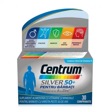 Centrum Silver 50+ pentru barbati, 30 comprimate