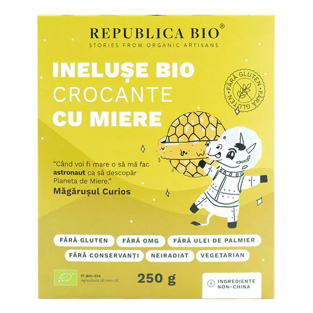 Republica Bio Ineluse bio crocante cu miere x 250 grame