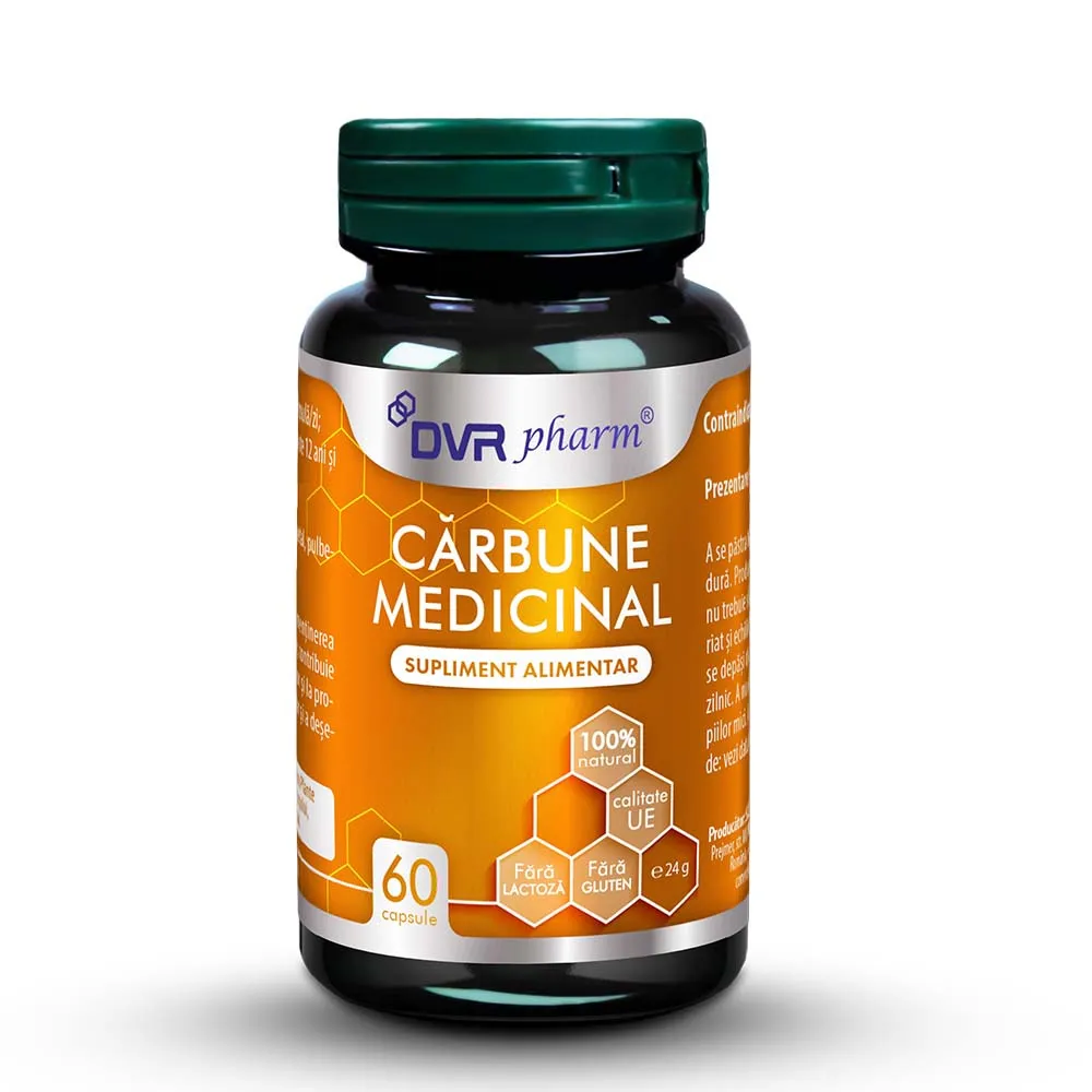 Carbune medicinal, 60 capsule, Dvr Pharm