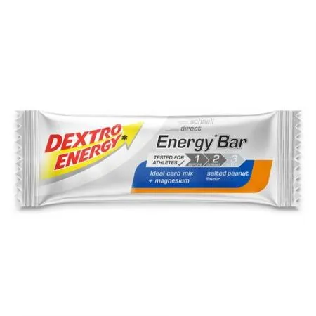 Baton energizant cu alune sarate, 50 g, Dextro Energy