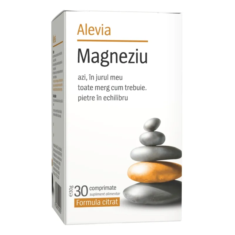 Magneziu formula citrat, 30 comprimate, Alevia