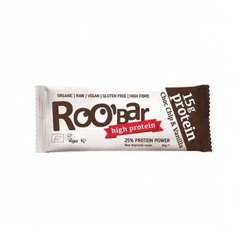 Baton proteic cu vanilie si ciocolata raw Bio, 60g, Roobar