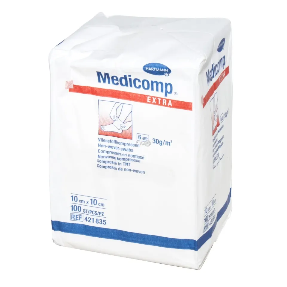 HARTMANN MEDICOMP EXTRA 6 STRATURI 10CM X 10CM 100BUC