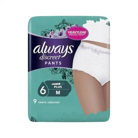 Always Discreet Pants Chiloti pentru incontinenta urinara, Marimea M, 9 bucati