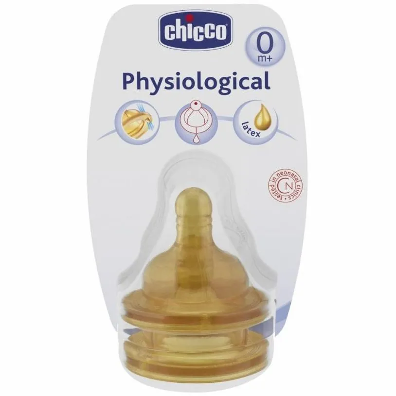 CHICCO 81620-7 PHYSIOLOGIC TETINA DIN CAUCIUC FLUX NORMAL 0LUNI+ 2BUC