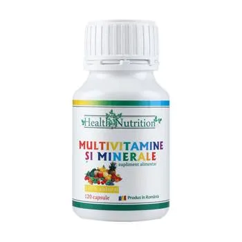 Multivitamine si Minerale 100% naturale, 120 capsule, Health Nutrition