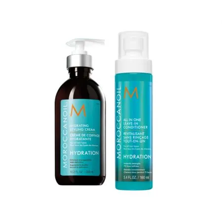 Pachet Hidratare Crema + Spray, 300 ml + 160 ml, Moroccanoil