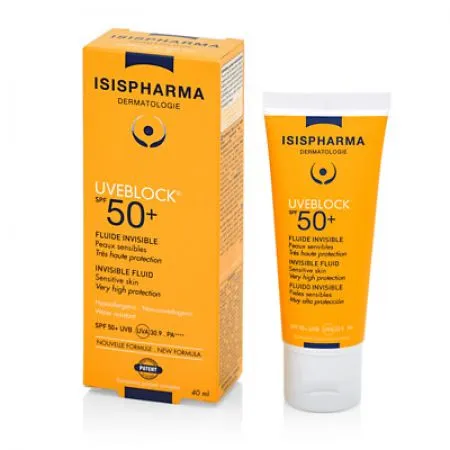 Fluid protectie solara UVEBLOCK SPF 50+, 40ml, Isis Pharma