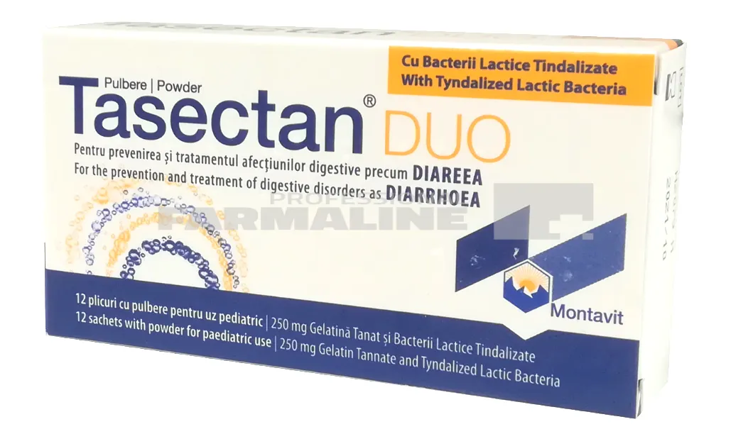 Tasectan Duo copii 250 mg 12 plicuri