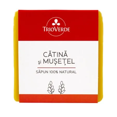 Sapun natural cu catina si musetel, 110 g, Trio Verde