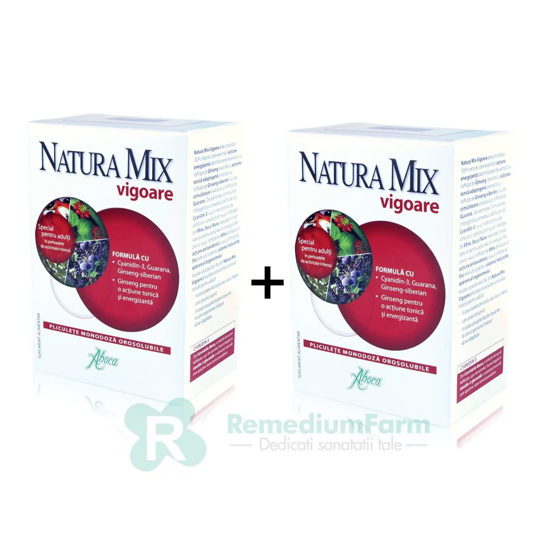 Natura Mix Vigore, 20 plicuri 1+1, Aboca