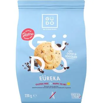 Biscuiti cu fulgi de ciocolata fara gluten Eureka, 220g, Gudo