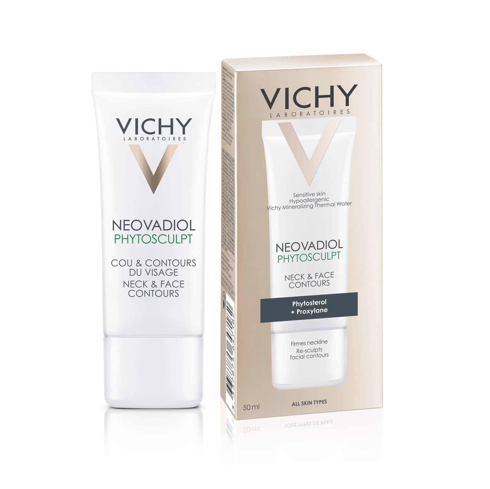 VICHY Neovadiol Phytosculpt, Crema pentru conturul fetei si zona gatului, 50ml