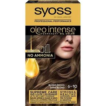 Vopsea de par fara amoniac Color Oleo 6-10 Blond Inchis, 115ml, Syoss