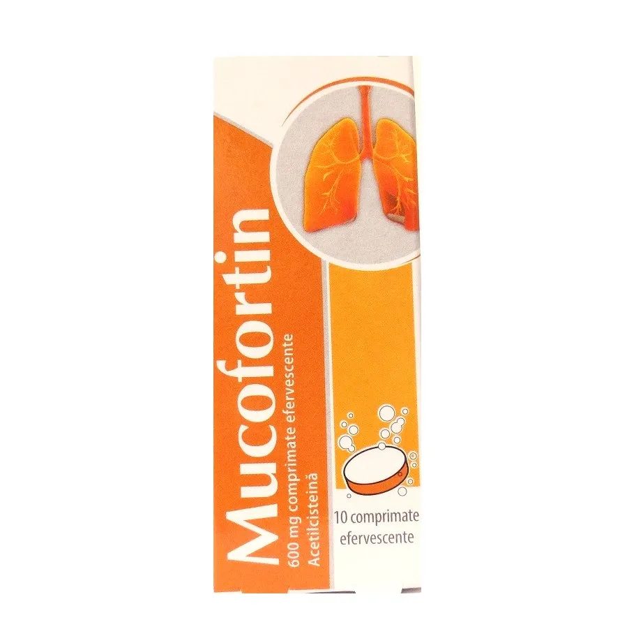 Mucofortin 600mg x 10 comprimate efervescente