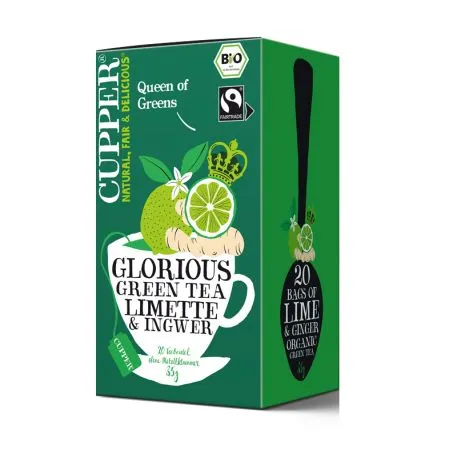 Ceai verde bio cu lamaie si ghimbir, 35 g, Cupper