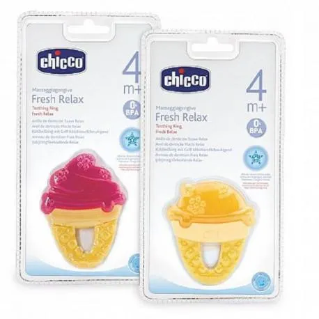 CHICCO Jucărie refrigerantă diverse forme, ÎNGHEȚATĂ, 4 luni+