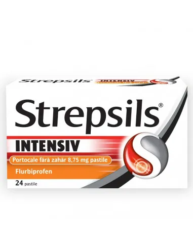 STREPSILS INTENSIV PORTOCALE FARA ZAHAR 8,75 mg x 24