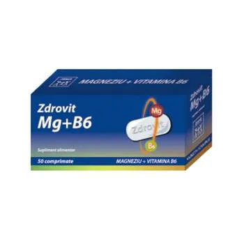 Magneziu + Vitamina B6, 50 comprimate, Zdrovit