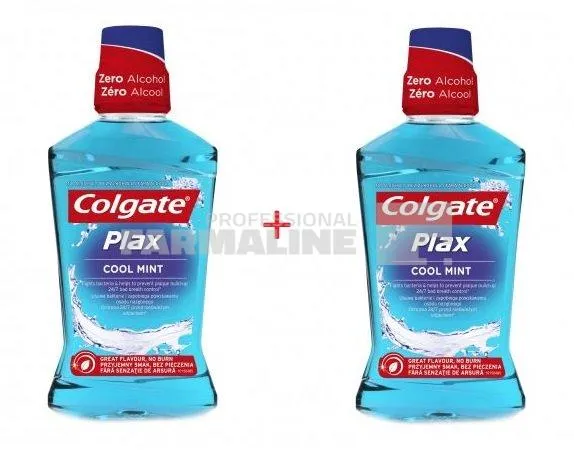 Colgate Plax Cool Mint Apa de gura 250 ml 1 + 1 Oferta