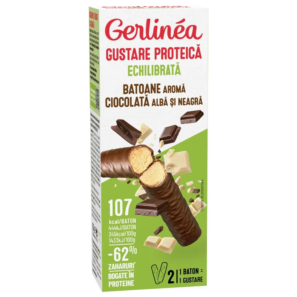 Batoane Duo Ciocolata, 62g, Gerlinea