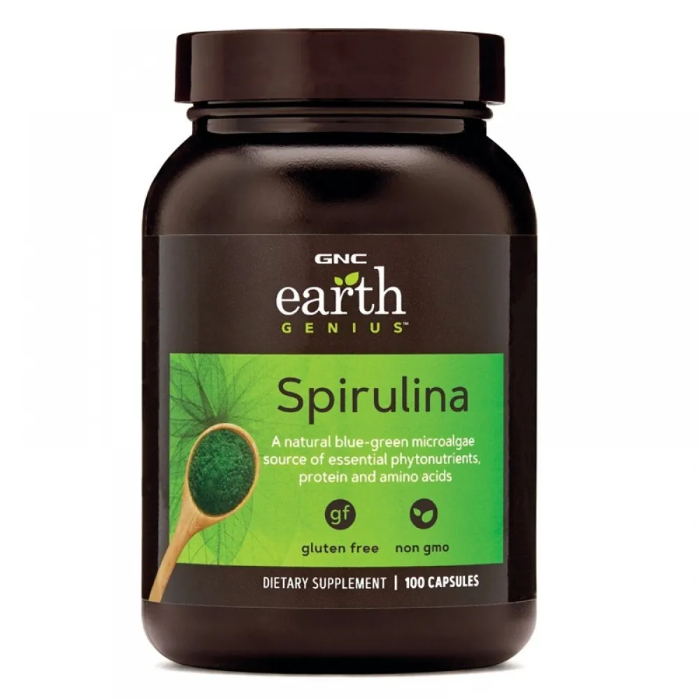 Spirulina 500 mg (100 capsule), GNC Earth Genius