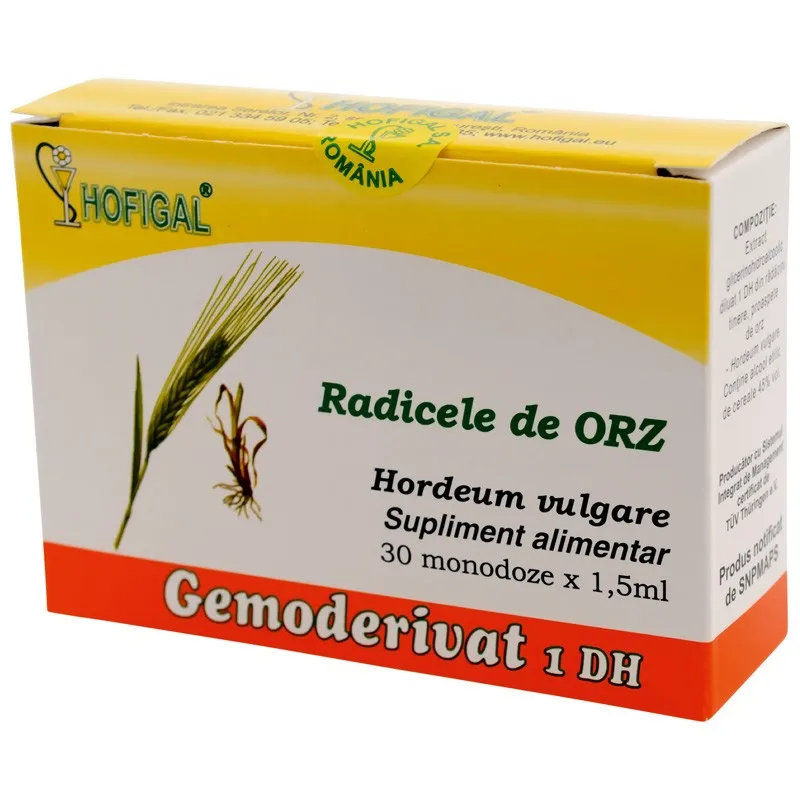 Radicele de Orz Gemoderivat, 30 monodoze