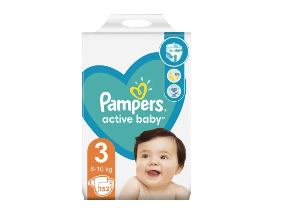 PAMPERS ACTIVE BABY 6-10KG SCUTECE 152 BUCATI MARIMEA 3