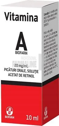 VITAMINA A BIOFARM 20mg/ml x 1 PIC. ORALE, SOL. 20mg/ml BIOFARM SA